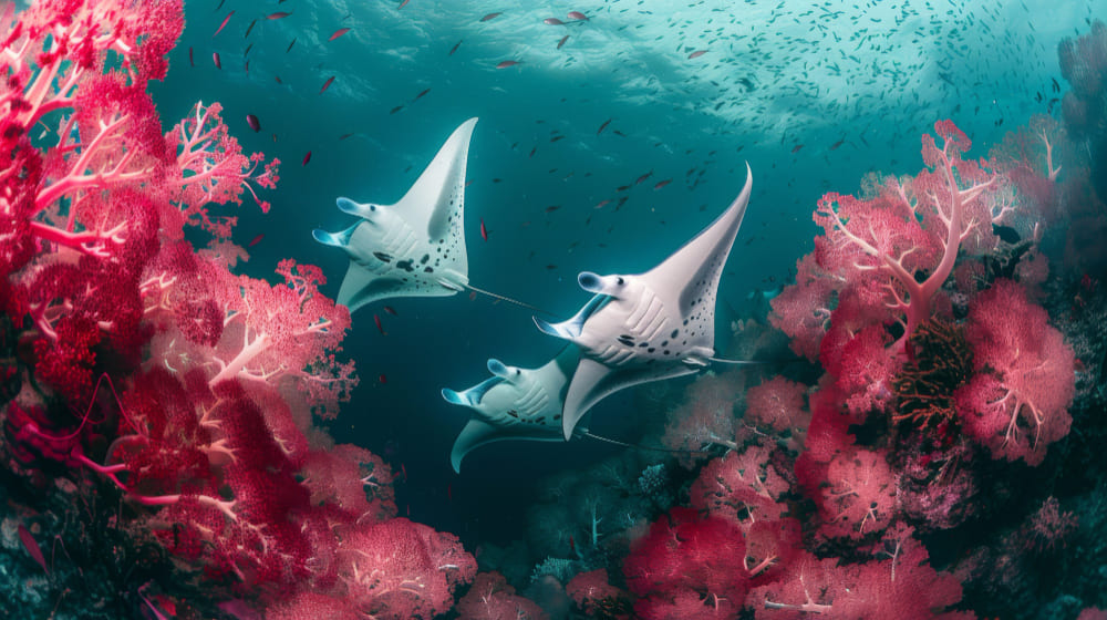 snorkeling with Manta Ray